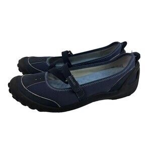 Clarks Privo Acacia Mary Jane Active Shoe Navy Leather Adjustable Flat Women 7.5